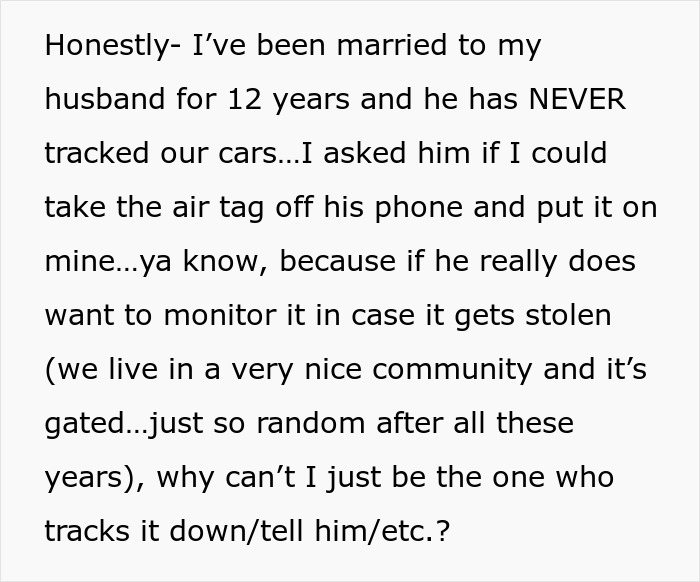 Wife Realizes Husband Doesn't Trust Her After Finding A Surprise In Her Car Wife Realizes Husband Doesn't Trust Her After Finding A Surprise In Her Car