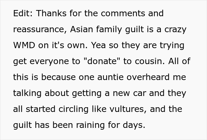Man Regrets Telling Family About Savings, Now They Want His Money Man Regrets Telling Family About Savings, Now They Want His Money