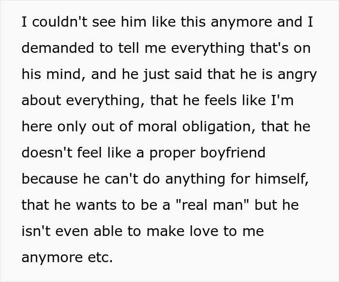 Woman Wonders If Leaving Her Disabled Boyfriend Would Make Her A Bad Person Woman Wonders If Leaving Her Disabled Boyfriend Would Make Her A Bad Person