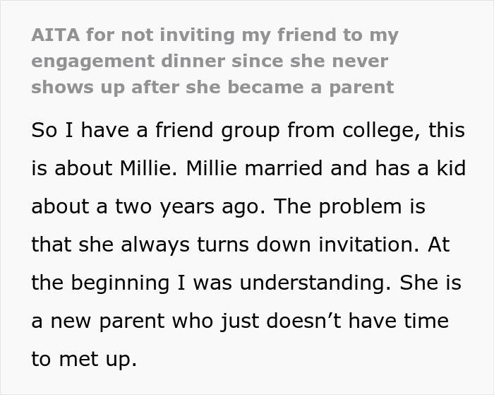 Uninvited: Two Longtime Friends Ruin Their Friendship Over Engagement Dinner Uninvited: Two Longtime Friends Ruin Their Friendship Over Engagement Dinner