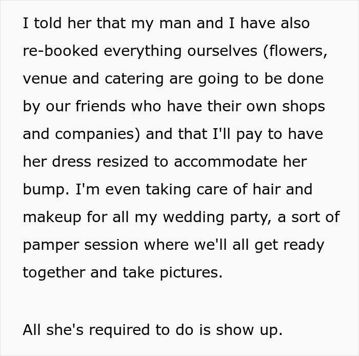 Bride Refuses To Move Her Wedding Once Again Just Because Of Her Pregnant MOH Bride Refuses To Move Her Wedding Once Again Just Because Of Her Pregnant MOH