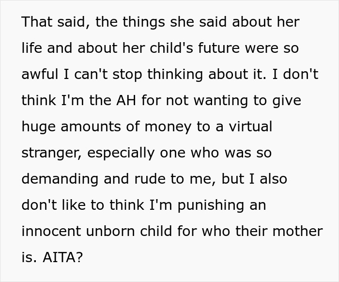 Woman Thinks Her Pregnancy Entitles Her To Generational Wealth, Is Reminded Of Her Place Woman Thinks Her Pregnancy Entitles Her To Generational Wealth, Is Reminded Of Her Place