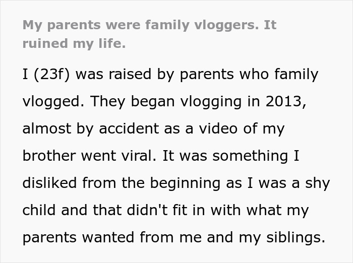 Woman Speaks Up About The Horrors And Scars After Growing Up With Family Vloggers Woman Speaks Up About The Horrors And Scars After Growing Up With Family Vloggers