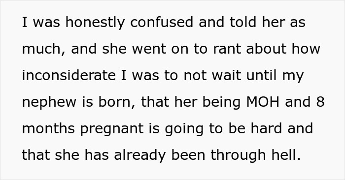 Bride Refuses To Move Her Wedding Once Again Just Because Of Her Pregnant MOH Bride Refuses To Move Her Wedding Once Again Just Because Of Her Pregnant MOH