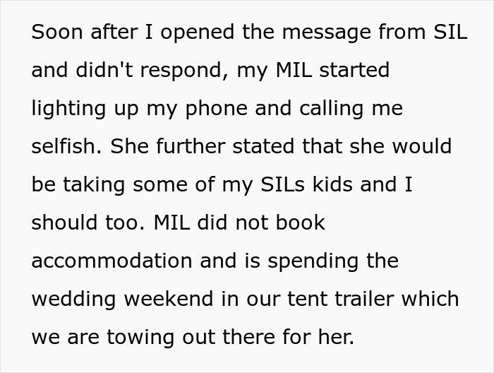 SIL Asks Bride To Babysit During Her Wedding, Is Shocked She’s Told Absolutely No SIL Asks Bride To Babysit During Her Wedding, Is Shocked She’s Told Absolutely No