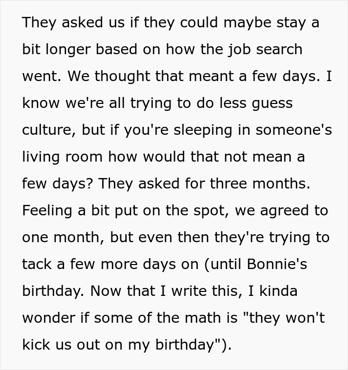 "Get Them Out Of Our House": Couple Is Confused After Friends Stay At Their House Way Longer "Get Them Out Of Our House": Couple Is Confused After Friends Stay At Their House Way Longer