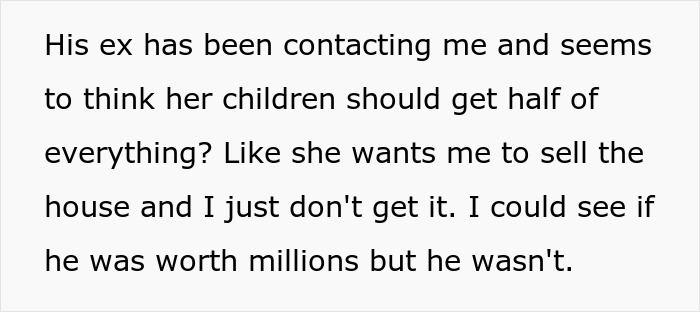 Woman Wants To Get Half Of Ex-Husband’s Inheritance For Kids, Gets A Reality Check From New Wife Woman Wants To Get Half Of Ex-Husband’s Inheritance For Kids, Gets A Reality Check From New Wife