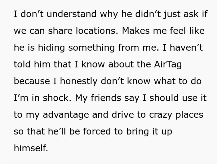 BF Says He Wants To Be Certain That His GF Is "Solid", Decides To Hide AirTag In Her Car BF Says He Wants To Be Certain That His GF Is "Solid", Decides To Hide AirTag In Her Car