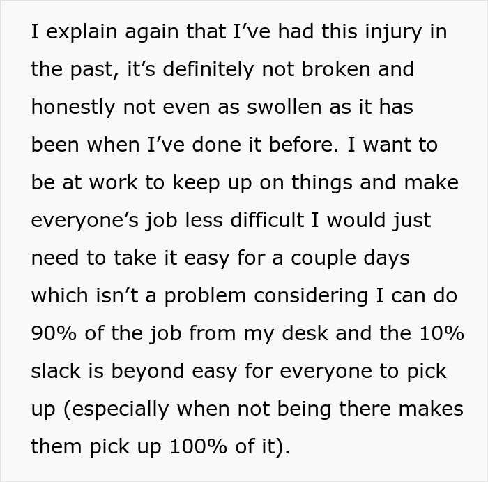 One Sick Day Turns Into Whole Week Off For Employee Who Maliciously Complied With Boss's Request One Sick Day Turns Into Whole Week Off For Employee Who Maliciously Complied With Boss's Request