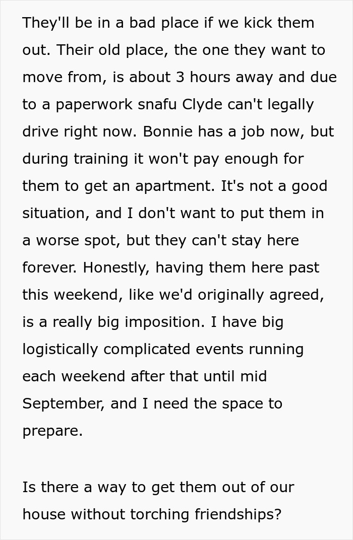 "Get Them Out Of Our House": Couple Is Confused After Friends Stay At Their House Way Longer "Get Them Out Of Our House": Couple Is Confused After Friends Stay At Their House Way Longer