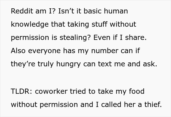 Woman Tired Of Office Food Thieves Locks Her Snacks Up, Gets Confronted By One Of Them Woman Tired Of Office Food Thieves Locks Her Snacks Up, Gets Confronted By One Of Them