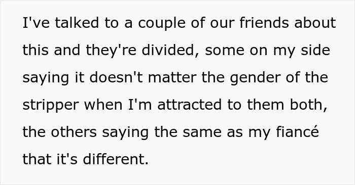 “Wouldn’t Explain How”: Man Upset His Fiancée Wants A Female Stripper At Her Bachelorette “Wouldn’t Explain How”: Man Upset His Fiancée Wants A Female Stripper At Her Bachelorette