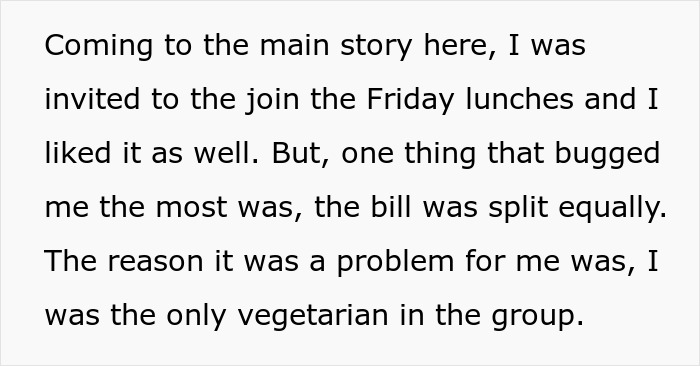 Guy Starts Ordering A Lot Of Food After Coworkers Refuse To Stop Splitting The Bill Guy Starts Ordering A Lot Of Food After Coworkers Refuse To Stop Splitting The Bill