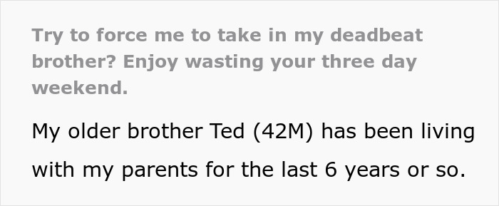 Person Takes A “Wonderfully Evil” Route To Make Parents Understand Their “No” To Taking Brother In Person Takes A “Wonderfully Evil” Route To Make Parents Understand Their “No” To Taking Brother In
