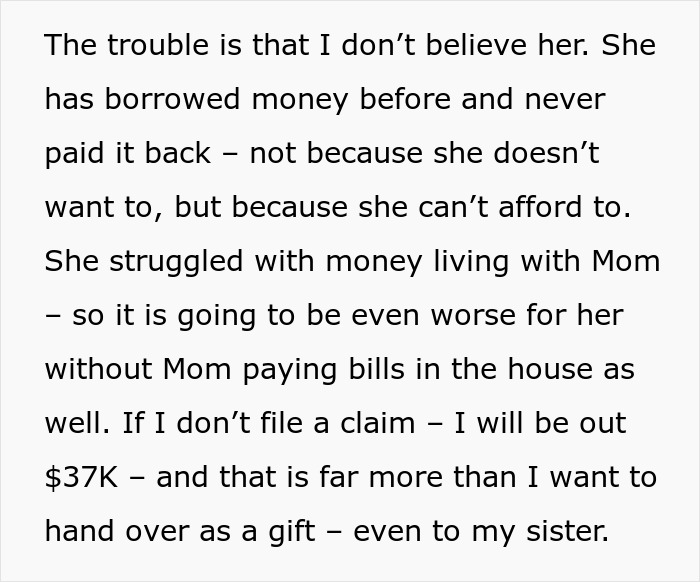 Woman Causes Family Drama By Refusing To Forgive Late Mom’s Debt And Demanding That Sister Pay It Woman Causes Family Drama By Refusing To Forgive Late Mom’s Debt And Demanding That Sister Pay It