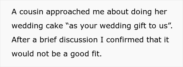 Hobby Baker Offers To Pay $250 Towards Cousin’s Wedding Cake As A Gift, Drama Ensues Hobby Baker Offers To Pay $250 Towards Cousin’s Wedding Cake As A Gift, Drama Ensues