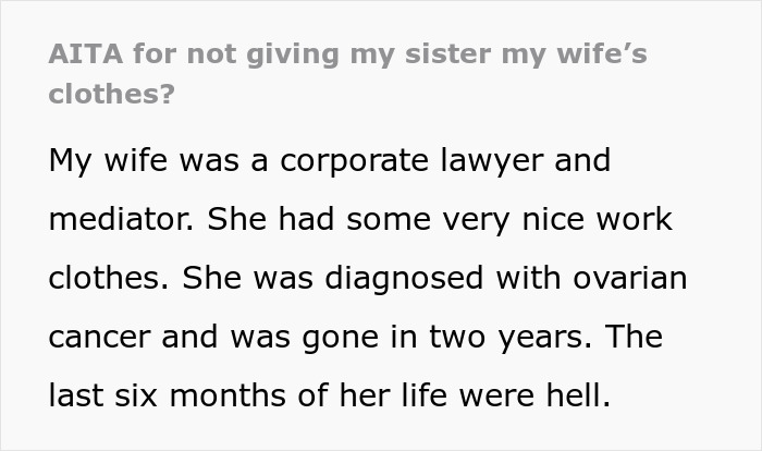 Guy Shocked At Sisters Audacity After His Wife Dies: "She Is A Selfish Cow" Guy Shocked At Sisters Audacity After His Wife Dies: "She Is A Selfish Cow"