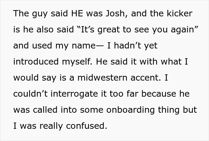 Man Confused When New Coworker Is Not The Same As The Person He Interviewed Man Confused When New Coworker Is Not The Same As The Person He Interviewed