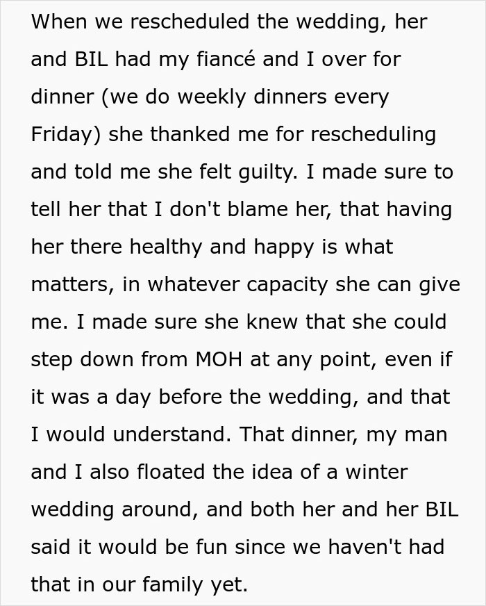 Bride Refuses To Move Her Wedding Once Again Just Because Of Her Pregnant MOH Bride Refuses To Move Her Wedding Once Again Just Because Of Her Pregnant MOH