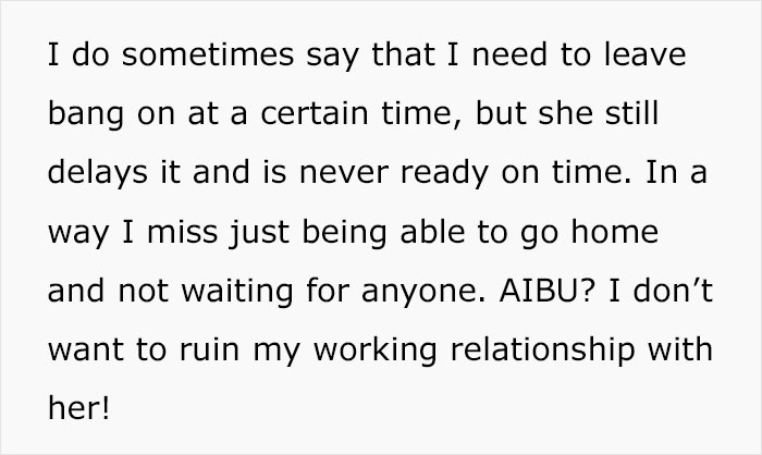 Woman Constantly Takes Overly Long To Get Ready, Loses The Free Rides Her Coworker Used To Give Woman Constantly Takes Overly Long To Get Ready, Loses The Free Rides Her Coworker Used To Give