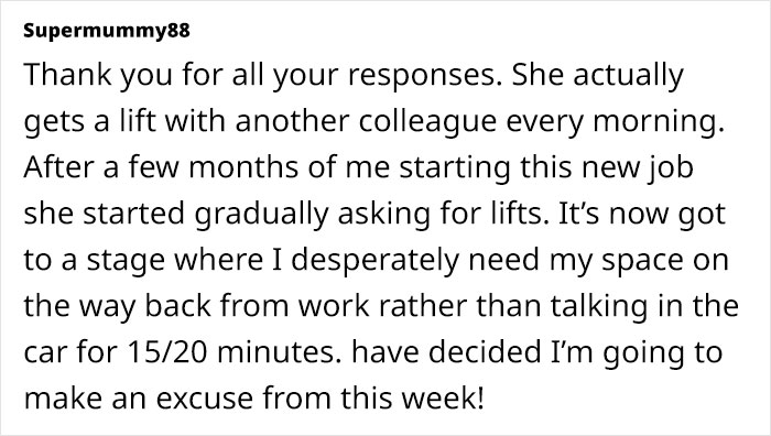 Woman Constantly Takes Overly Long To Get Ready, Loses The Free Rides Her Coworker Used To Give Woman Constantly Takes Overly Long To Get Ready, Loses The Free Rides Her Coworker Used To Give