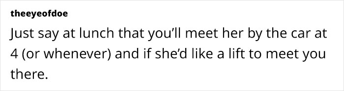 Woman Constantly Takes Overly Long To Get Ready, Loses The Free Rides Her Coworker Used To Give Woman Constantly Takes Overly Long To Get Ready, Loses The Free Rides Her Coworker Used To Give