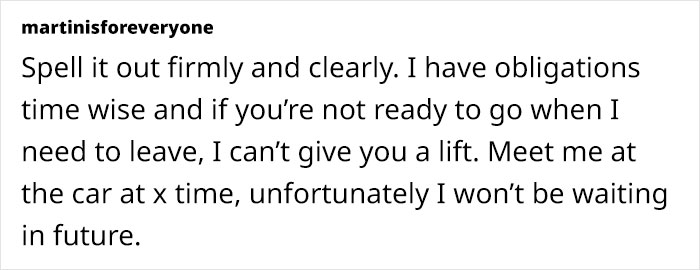 Woman Constantly Takes Overly Long To Get Ready, Loses The Free Rides Her Coworker Used To Give Woman Constantly Takes Overly Long To Get Ready, Loses The Free Rides Her Coworker Used To Give