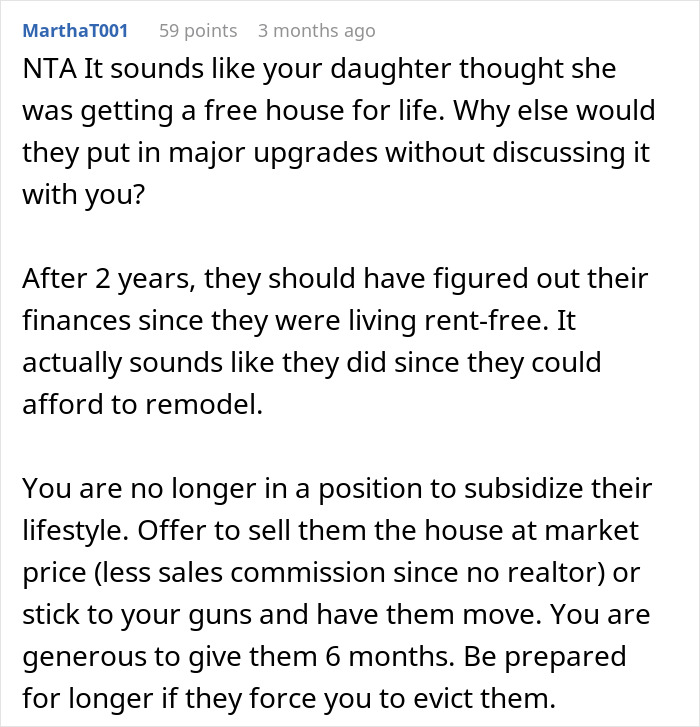 Woman Faces Reality After Parent Wants To Sell Home She’s Been Living Rent-Free In For 2 Years Woman Faces Reality After Parent Wants To Sell Home She’s Been Living Rent-Free In For 2 Years