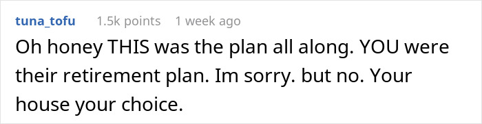 Woman Refuses To Take In Her Parents After They Regretted Pursuing Their Dream, Is Called Selfish Woman Refuses To Take In Her Parents After They Regretted Pursuing Their Dream, Is Called Selfish