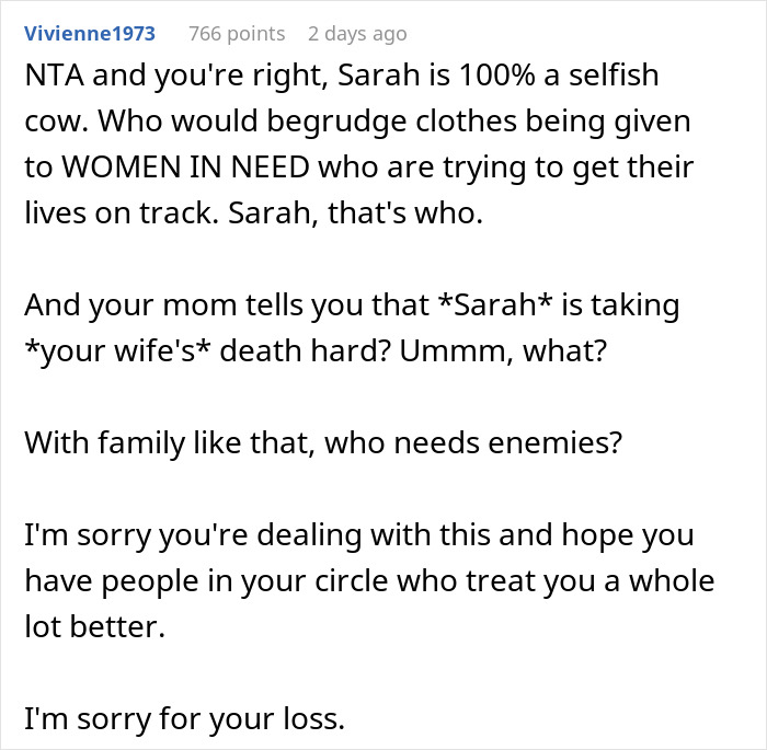 Guy Shocked At Sisters Audacity After His Wife Dies: "She Is A Selfish Cow" Guy Shocked At Sisters Audacity After His Wife Dies: "She Is A Selfish Cow"