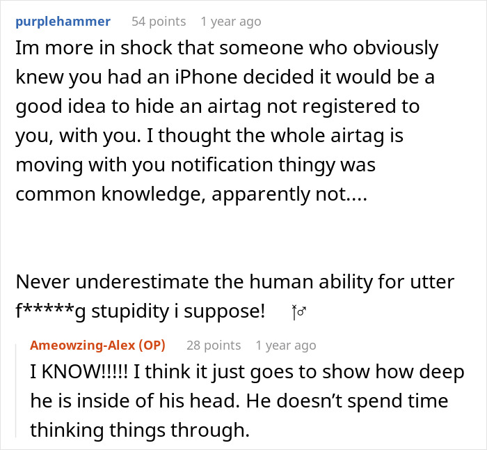 BF Says He Wants To Be Certain That His GF Is "Solid", Decides To Hide AirTag In Her Car BF Says He Wants To Be Certain That His GF Is "Solid", Decides To Hide AirTag In Her Car