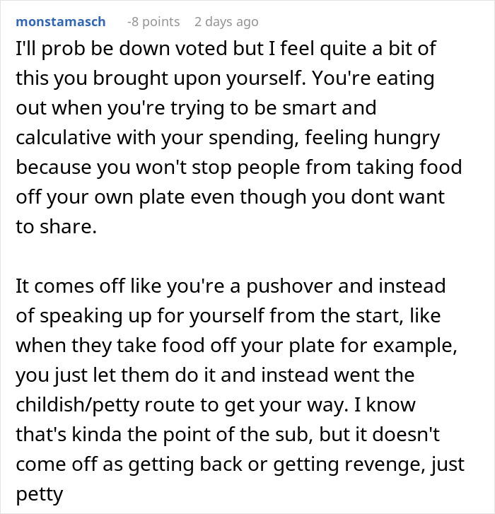 Guy Starts Ordering A Lot Of Food After Coworkers Refuse To Stop Splitting The Bill Guy Starts Ordering A Lot Of Food After Coworkers Refuse To Stop Splitting The Bill