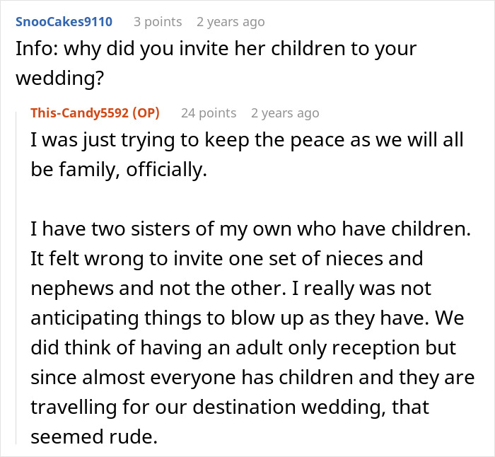 SIL Asks Bride To Babysit During Her Wedding, Is Shocked She’s Told Absolutely No SIL Asks Bride To Babysit During Her Wedding, Is Shocked She’s Told Absolutely No
