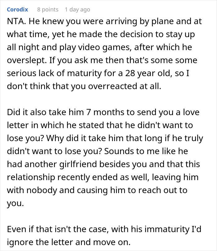 Guy Writes Love Letter To GF 7 Months After She Dumped Him For Forgetting Her At Airport Guy Writes Love Letter To GF 7 Months After She Dumped Him For Forgetting Her At Airport