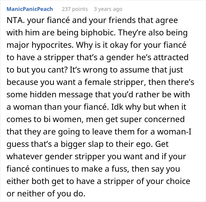 “Wouldn’t Explain How”: Man Upset His Fiancée Wants A Female Stripper At Her Bachelorette “Wouldn’t Explain How”: Man Upset His Fiancée Wants A Female Stripper At Her Bachelorette