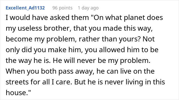 Person Takes A “Wonderfully Evil” Route To Make Parents Understand Their “No” To Taking Brother In Person Takes A “Wonderfully Evil” Route To Make Parents Understand Their “No” To Taking Brother In