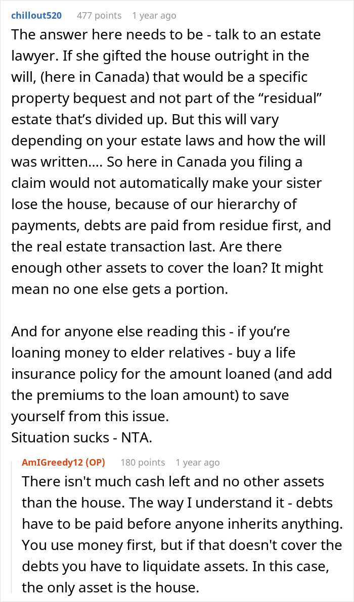 Woman Causes Family Drama By Refusing To Forgive Late Mom’s Debt And Demanding That Sister Pay It Woman Causes Family Drama By Refusing To Forgive Late Mom’s Debt And Demanding That Sister Pay It