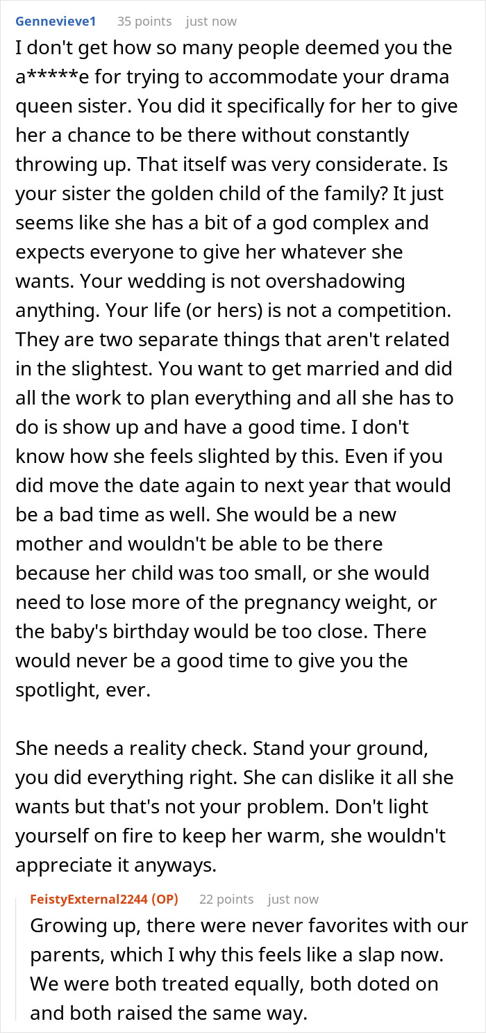 Bride Refuses To Move Her Wedding Once Again Just Because Of Her Pregnant MOH Bride Refuses To Move Her Wedding Once Again Just Because Of Her Pregnant MOH