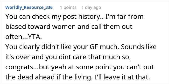 Man’s Grief Ritual Ends In A Cold Breakup After GF Is Forced To Have Lunch Date With Mom Alone Man’s Grief Ritual Ends In A Cold Breakup After GF Is Forced To Have Lunch Date With Mom Alone