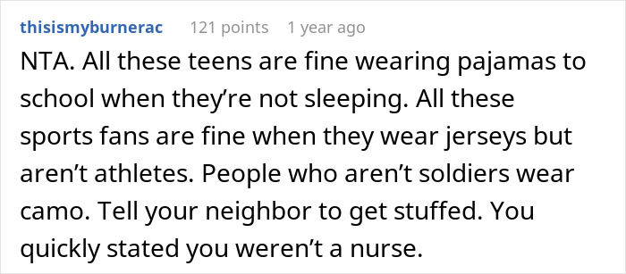 Student Gets Criticized By Neighbor As She's Not A Nurse But Is Wearing Scrubs, Seeks Advice Online Student Gets Criticized By Neighbor As She's Not A Nurse But Is Wearing Scrubs, Seeks Advice Online