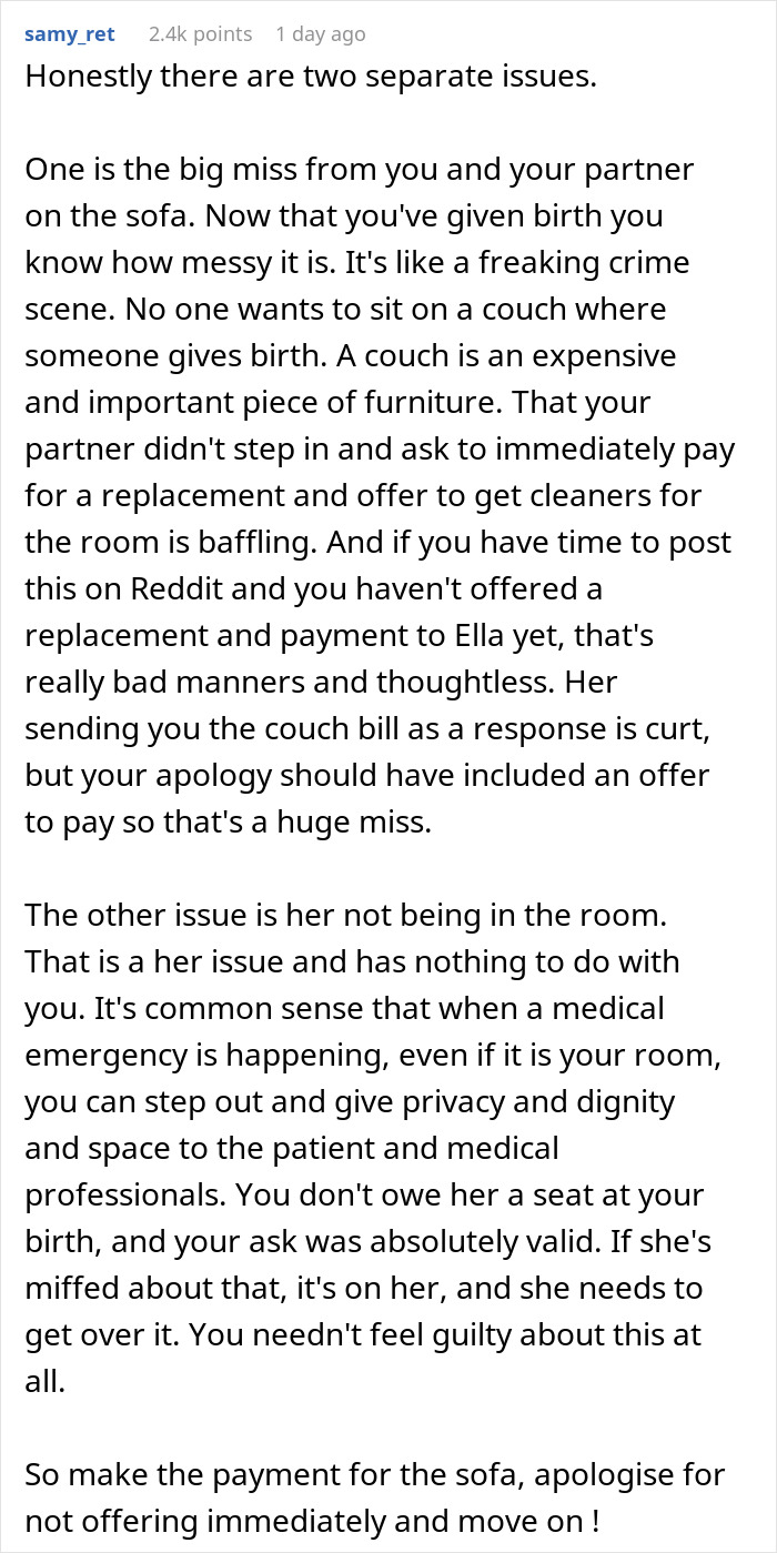 Woman Upset After Being Asked To Leave As Pregnant Friend Delivers Baby On Her Sofa Woman Upset After Being Asked To Leave As Pregnant Friend Delivers Baby On Her Sofa