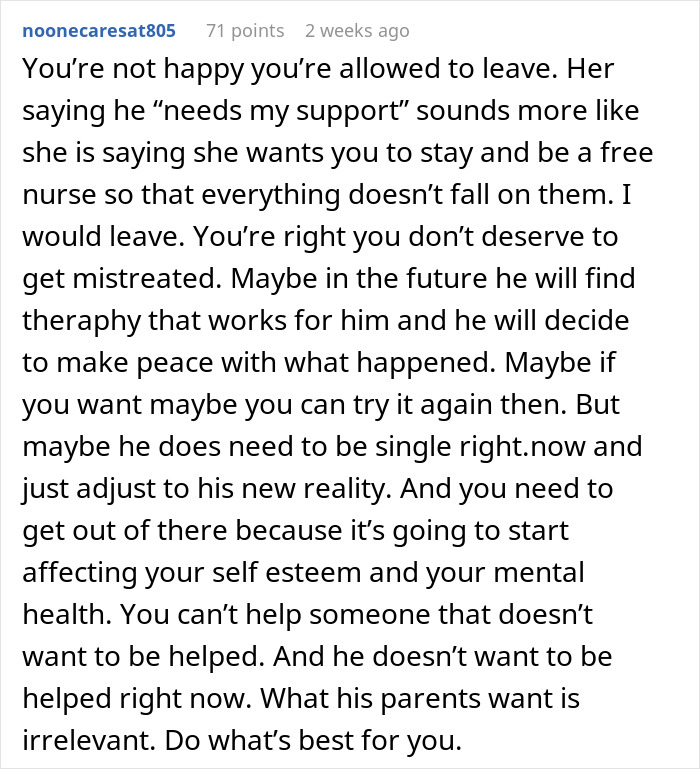 Woman Wonders If Leaving Her Disabled Boyfriend Would Make Her A Bad Person Woman Wonders If Leaving Her Disabled Boyfriend Would Make Her A Bad Person