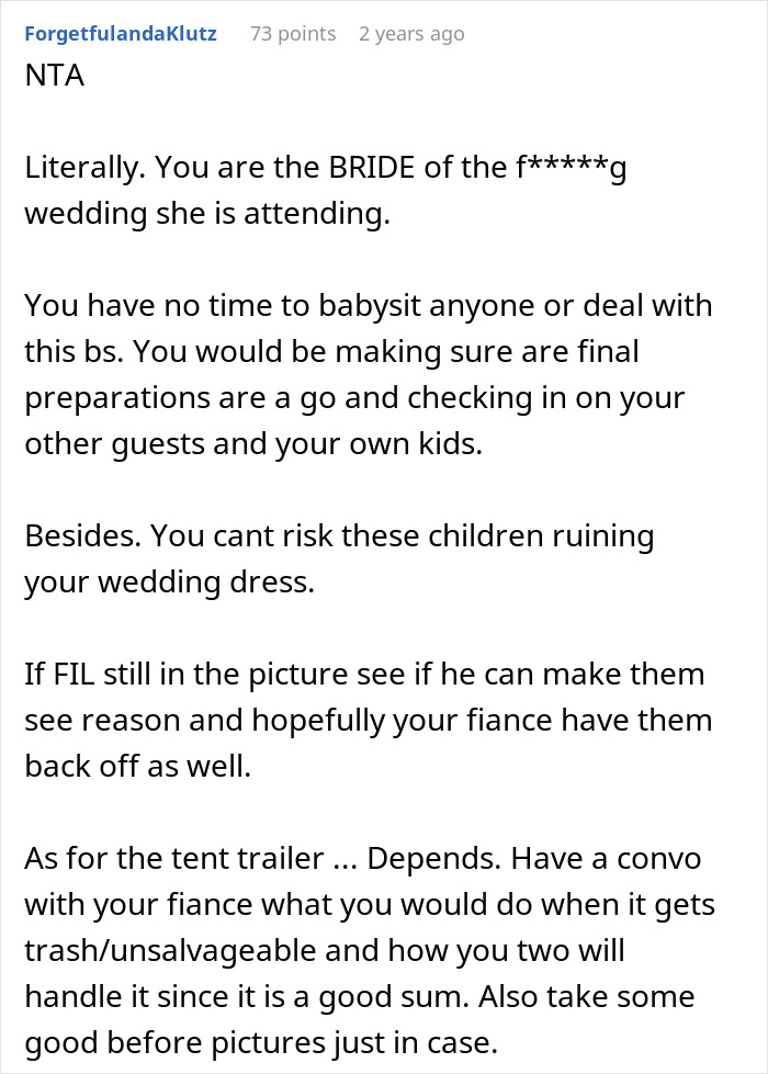 SIL Asks Bride To Babysit During Her Wedding, Is Shocked She’s Told Absolutely No SIL Asks Bride To Babysit During Her Wedding, Is Shocked She’s Told Absolutely No