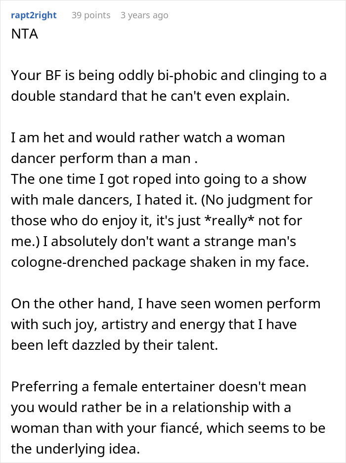 “Wouldn’t Explain How”: Man Upset His Fiancée Wants A Female Stripper At Her Bachelorette “Wouldn’t Explain How”: Man Upset His Fiancée Wants A Female Stripper At Her Bachelorette