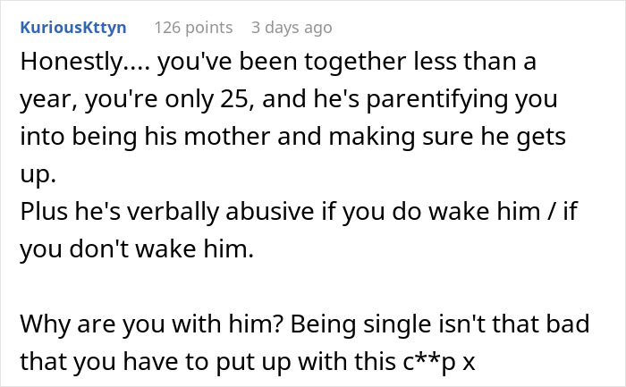 Woman Refuses To Wake BF Up In The Morning, He Almost Loses His Job Over It Woman Refuses To Wake BF Up In The Morning, He Almost Loses His Job Over It