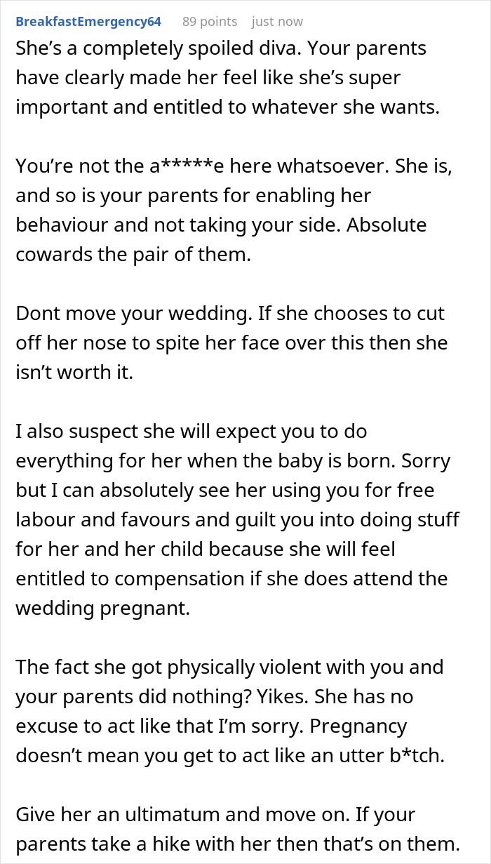 Bride Refuses To Move Her Wedding Once Again Just Because Of Her Pregnant MOH Bride Refuses To Move Her Wedding Once Again Just Because Of Her Pregnant MOH