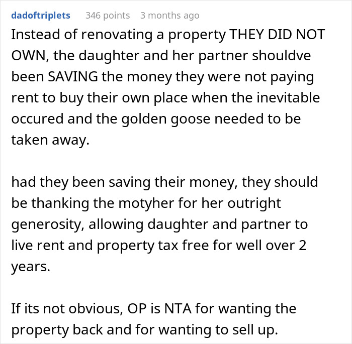 Woman Faces Reality After Parent Wants To Sell Home She’s Been Living Rent-Free In For 2 Years Woman Faces Reality After Parent Wants To Sell Home She’s Been Living Rent-Free In For 2 Years