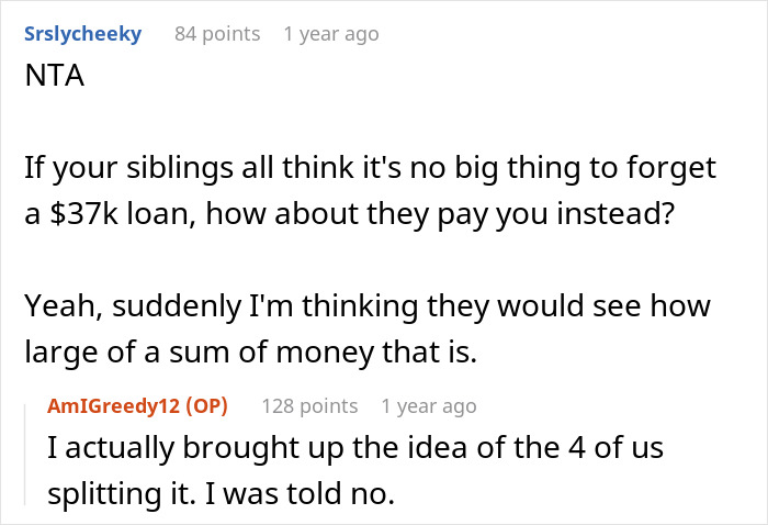 Woman Causes Family Drama By Refusing To Forgive Late Mom’s Debt And Demanding That Sister Pay It Woman Causes Family Drama By Refusing To Forgive Late Mom’s Debt And Demanding That Sister Pay It