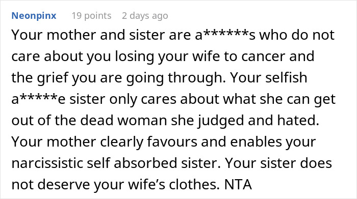 Guy Shocked At Sisters Audacity After His Wife Dies: "She Is A Selfish Cow" Guy Shocked At Sisters Audacity After His Wife Dies: "She Is A Selfish Cow"