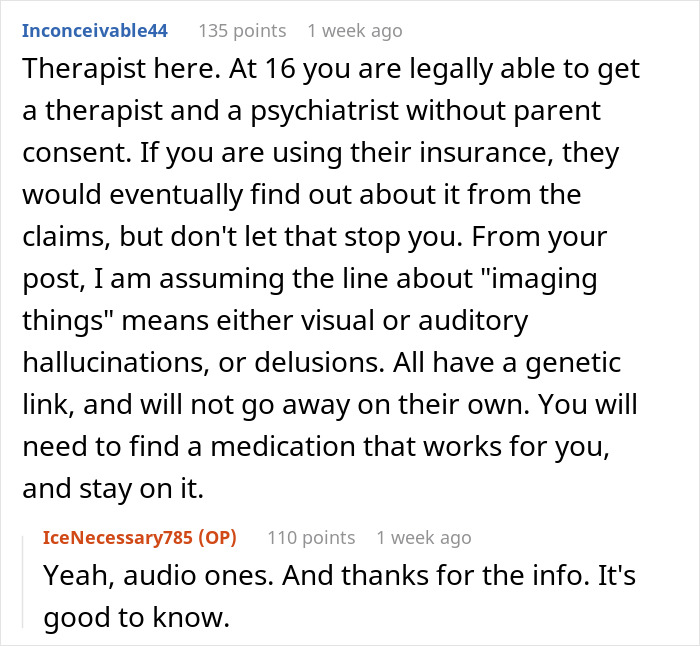 "I Know I'm Mentally Ill": 16YO's Mental Illness Ignored By Dad And Stepmom, She Lashes Out "I Know I'm Mentally Ill": 16YO's Mental Illness Ignored By Dad And Stepmom, She Lashes Out